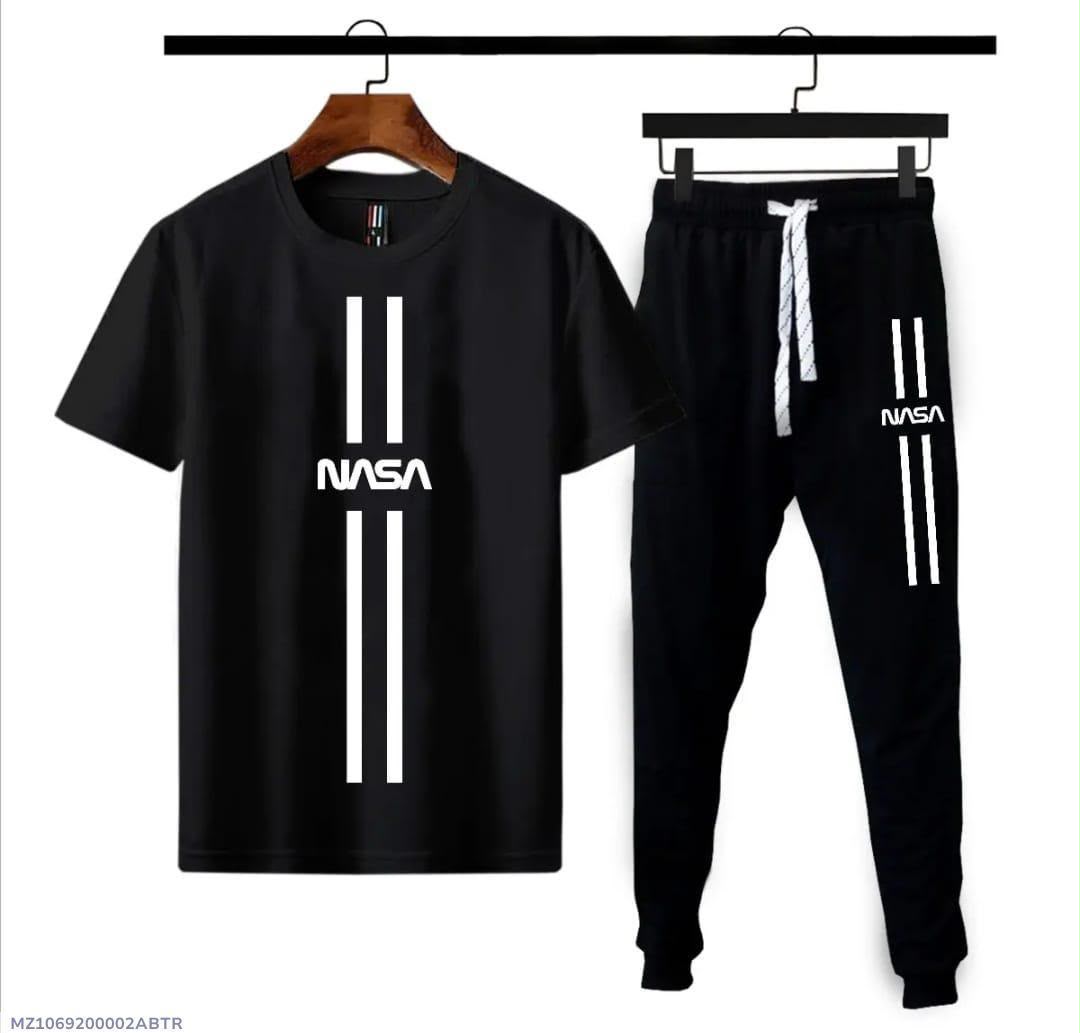 Black NASA Stripe Tracksuit Co-ord Set
