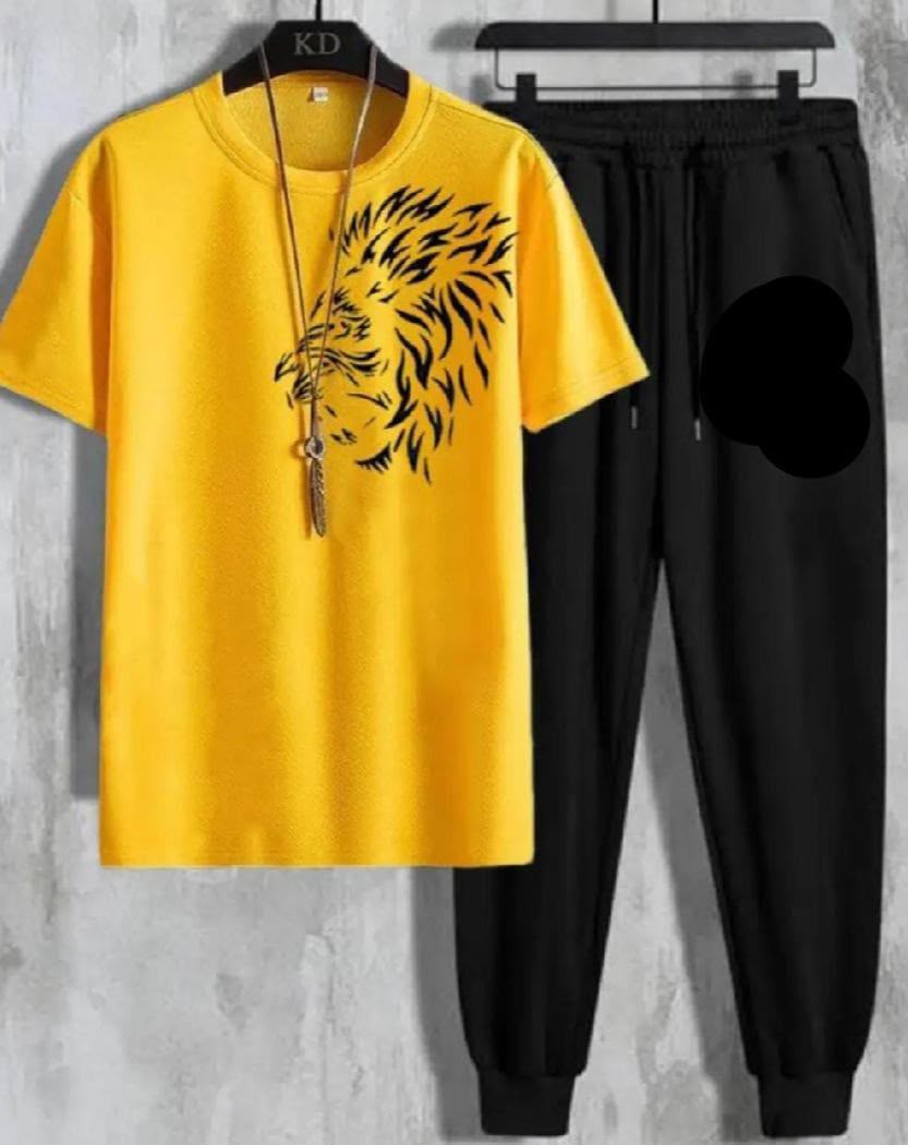 Yellow Live Like a King Tracksuit Co-ord Set