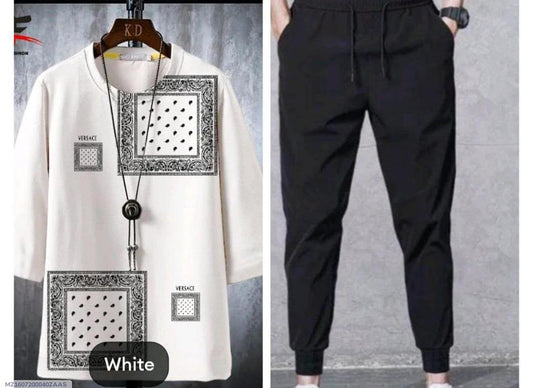 White Bandana Print Tracksuit Co-ord Set