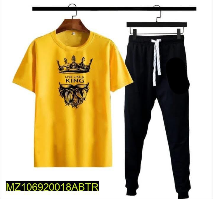 yellow king Print Tracksuit Co-ord Set